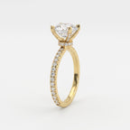 Celestia Aurelia Round Diamond Pavé Hidden Halo Engagement Ring