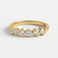 Modern Round Diamond Wave Setting Eternity Ring