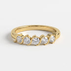Modern Round Diamond Wave Setting Eternity Ring