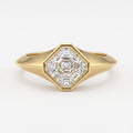 Modern Heirloom Asscher Cut Diamond Solitaire Ring