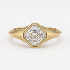 Modern Heirloom Asscher Cut Diamond Solitaire Ring