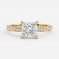 The Aurelia Princess Cut Diamond Pave Setting Engagement Ring
