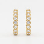 Aureline Brilliant Round Diamond Hoops Earrings