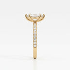 Elegant marquise-cut diamond Side Stone engagement ring