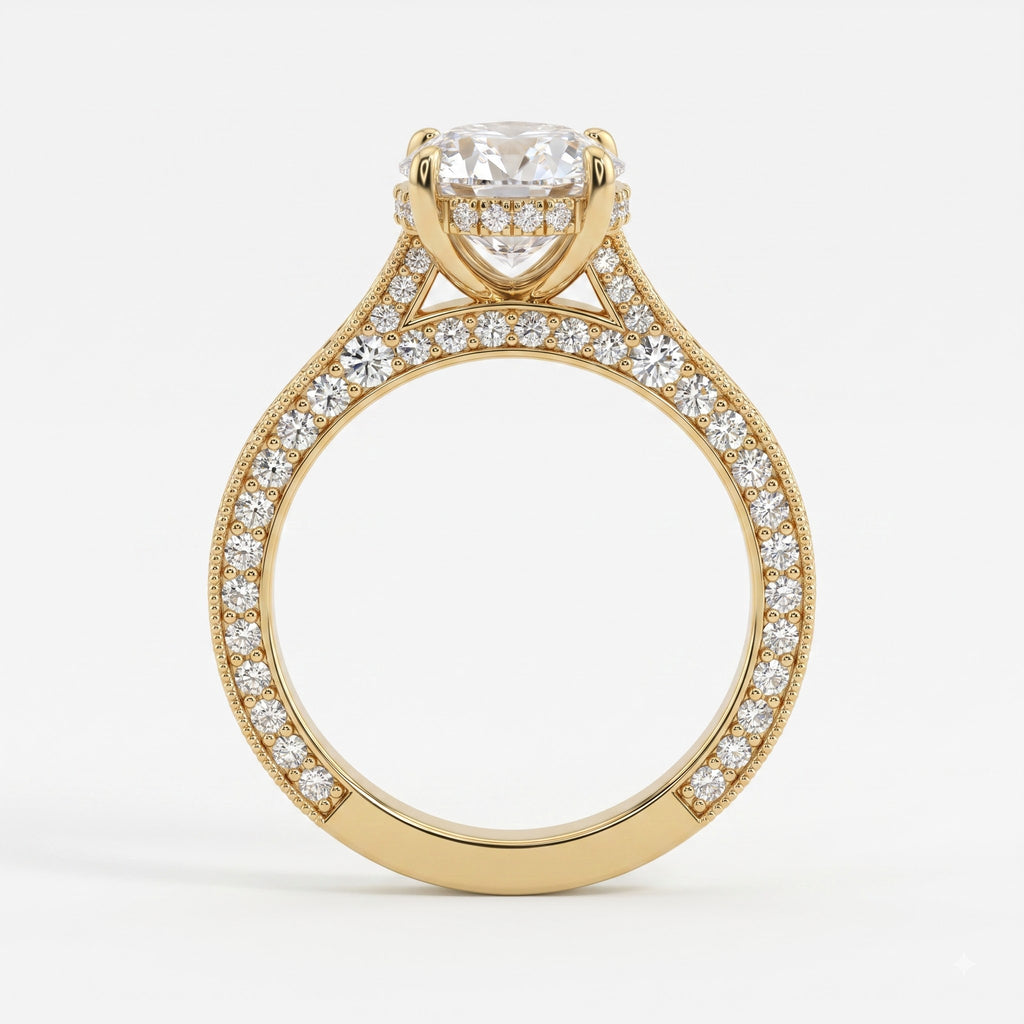 The Eternal Aurelia Oval Diamond Hidden Halo Ring