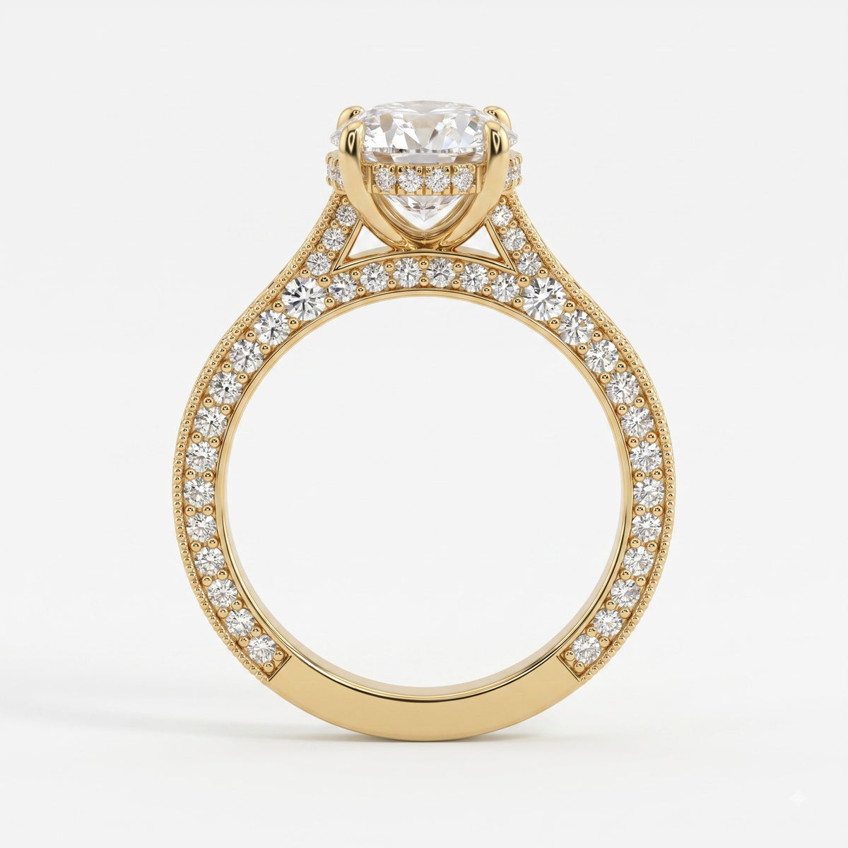The Eternal Aurelia Oval Diamond Hidden Halo Ring