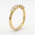 Modern Luxury five-stone round diamond Eternity Ring
