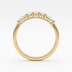 Modern Luxury Round & Tapered Baguette Diamond Eternity Band