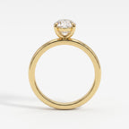 Minimalist Modern Teardrop Pear Cut Diamond Solitaire Ring