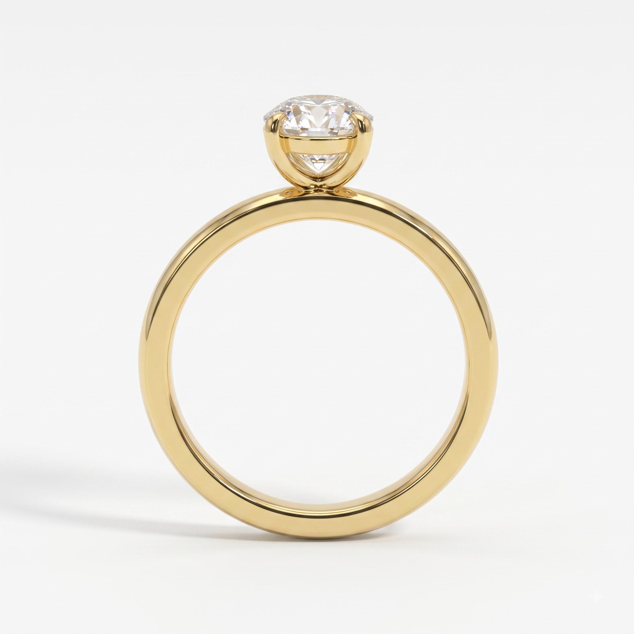 Minimalist Modern Teardrop Pear Cut Diamond Solitaire Ring
