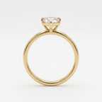 Minimalist Heart Cut Lab Diamond Engagement Ring