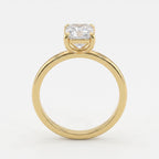 Modern Radiant-cut diamond solitaire Engagement ring