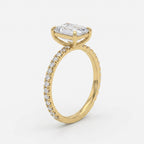Emerald Cut Lab Grown Diamond Engagement Ring