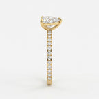 Eternal Heart Diamond Pave Setting Engagement Ring