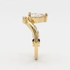 Celestine Aurielle Radiance Pear Diamond Side Stone Ring