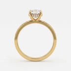Aurora Elegance Oval-Cut diamond Hidden Halo Ring