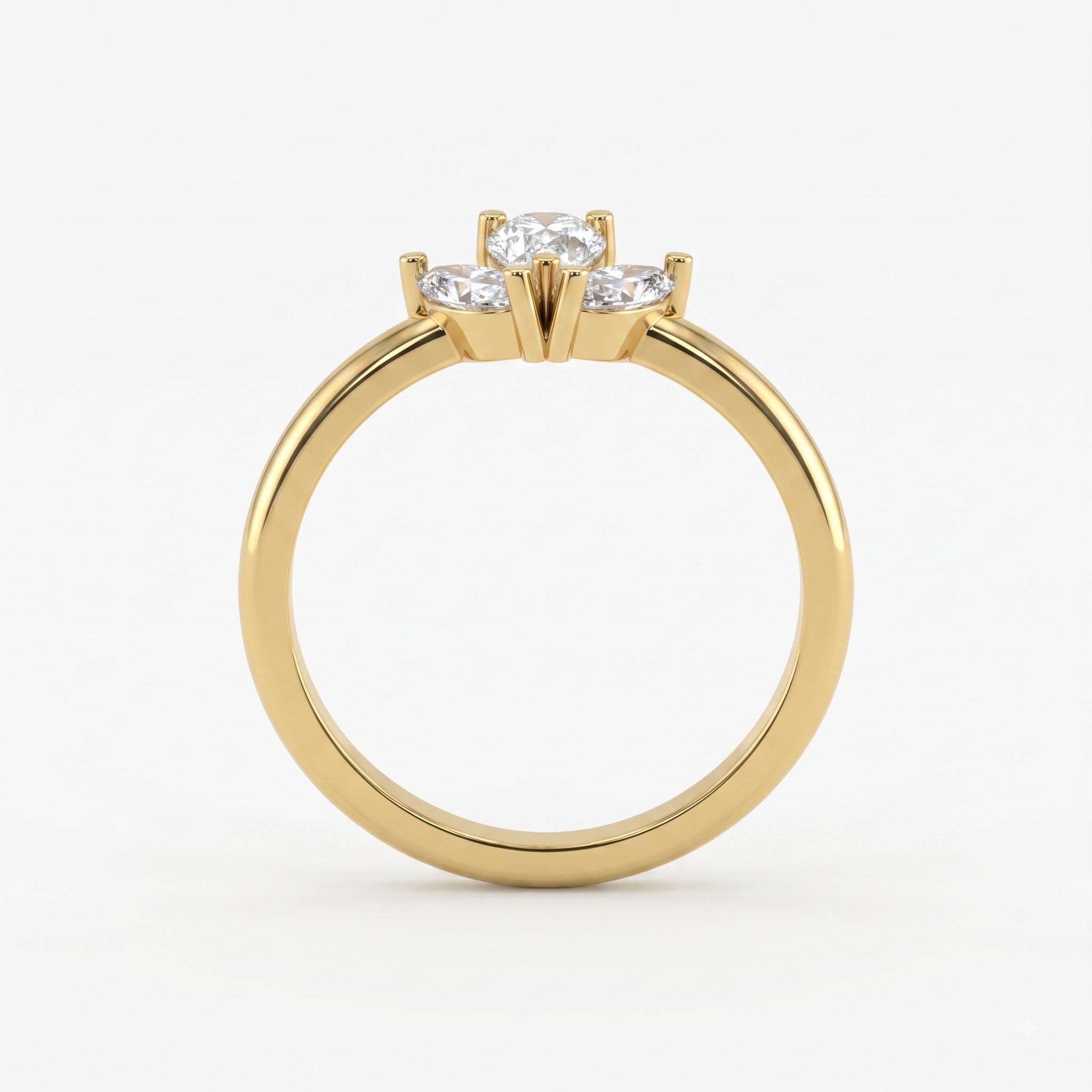 Pear-Cut Lab-Grown Diamond Floral Eternity Ring