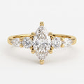 Modern five-stone Marquise Diamond statement engagement ring