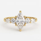 Modern five-stone Marquise Diamond statement engagement ring