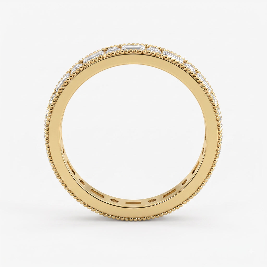 Aurelia Étoile Round & Baguette Diamond Eternity Band