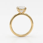 Modern Luxury Cushion Cut Diamond Solitaire Engagement Ring