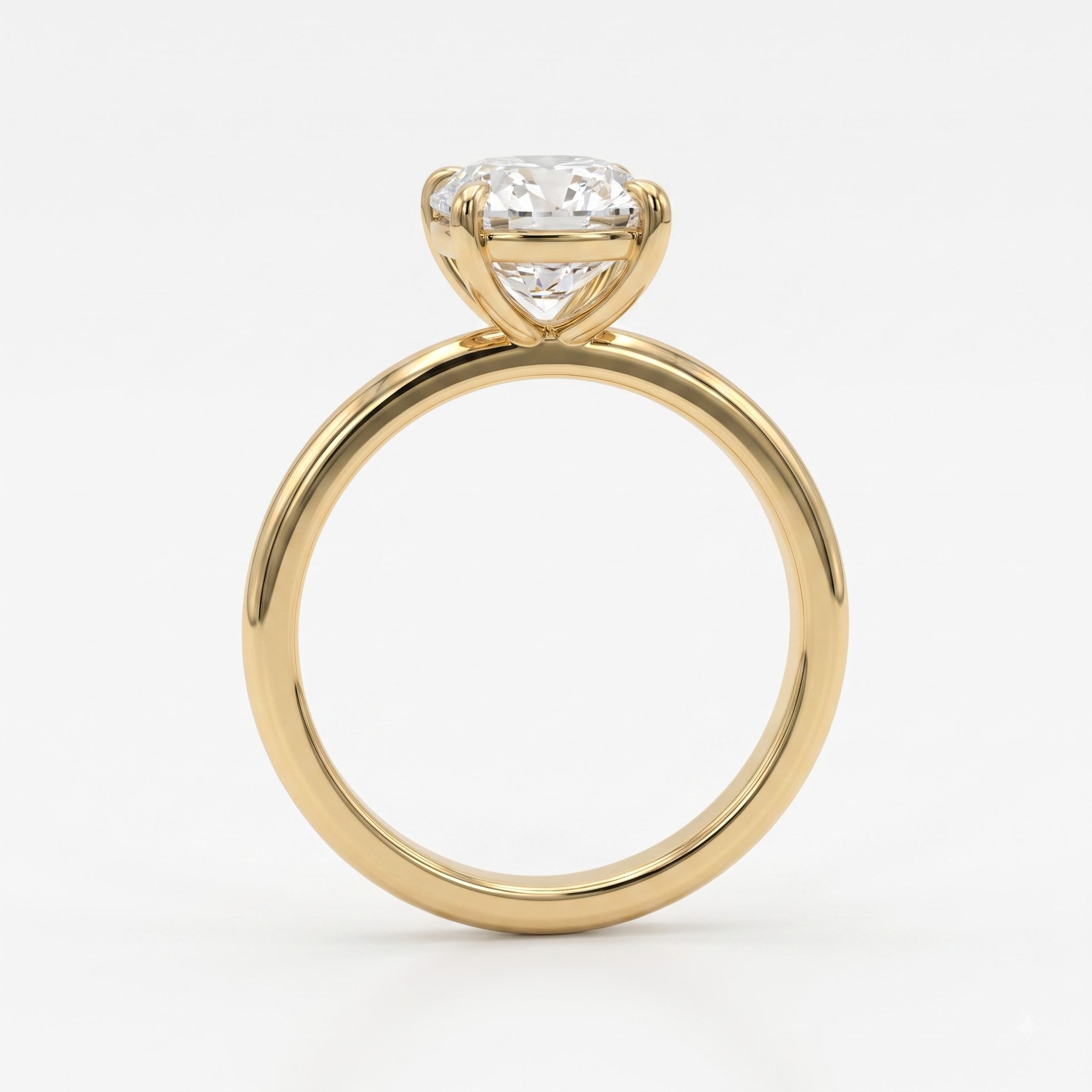 Modern Luxury Cushion Cut Diamond Solitaire Engagement Ring
