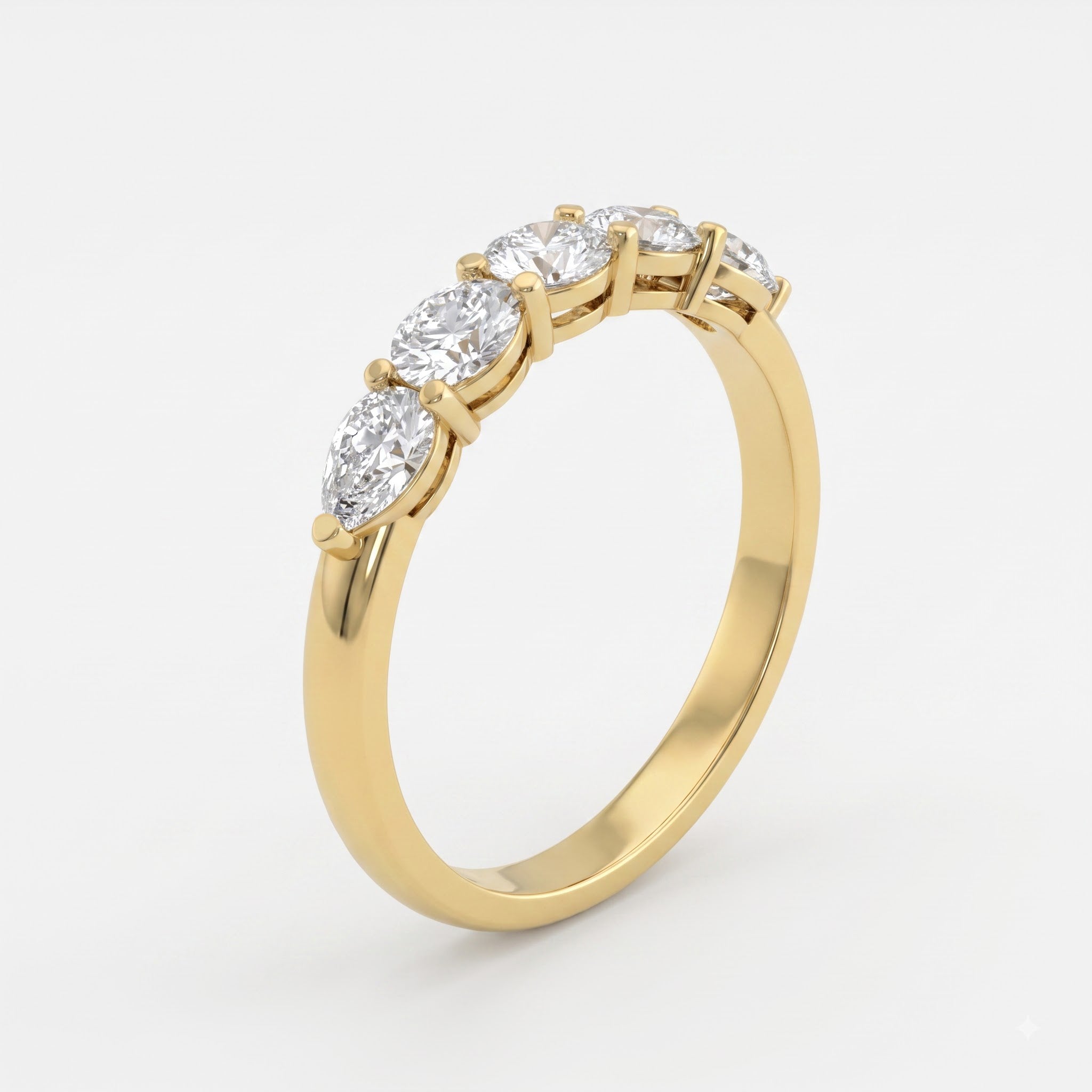 Elegant five-stone diamond Eternity ring