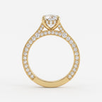 The Aurelia Pear Diamond Hidden Halo Ring