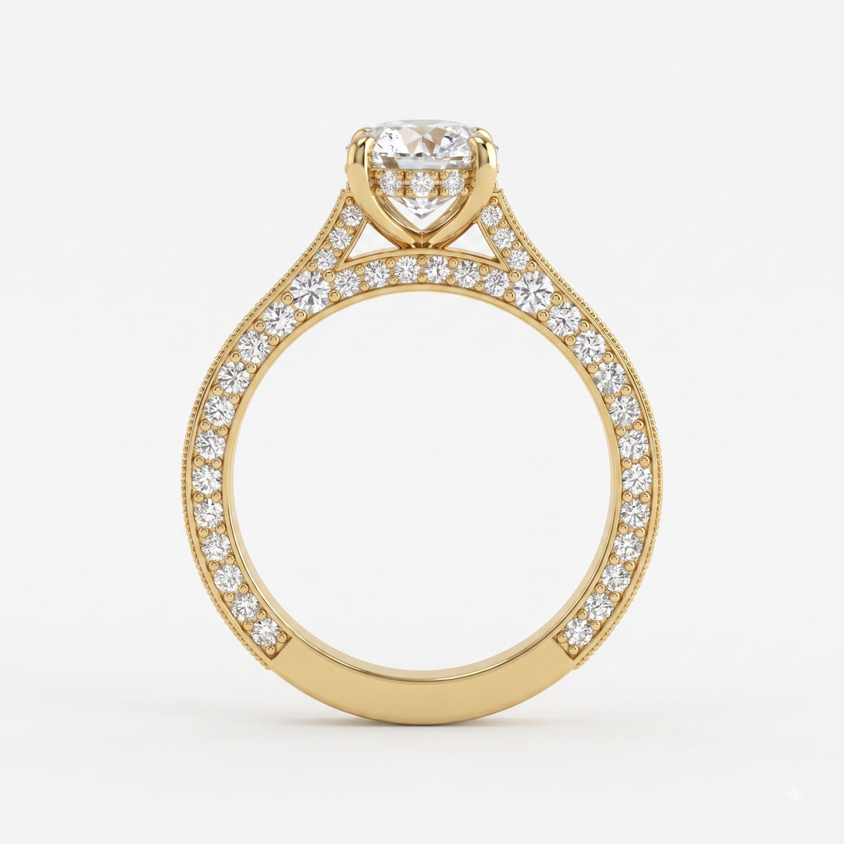 The Aurelia Pear Diamond Hidden Halo Ring