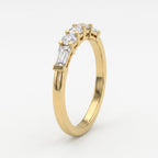 Modern Luxury Round & Tapered Baguette Diamond Eternity Band