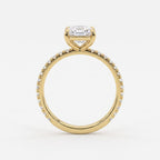 Emerald Cut Lab Grown Diamond Engagement Ring