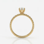 Elegant marquise-cut diamond Side Stone engagement ring
