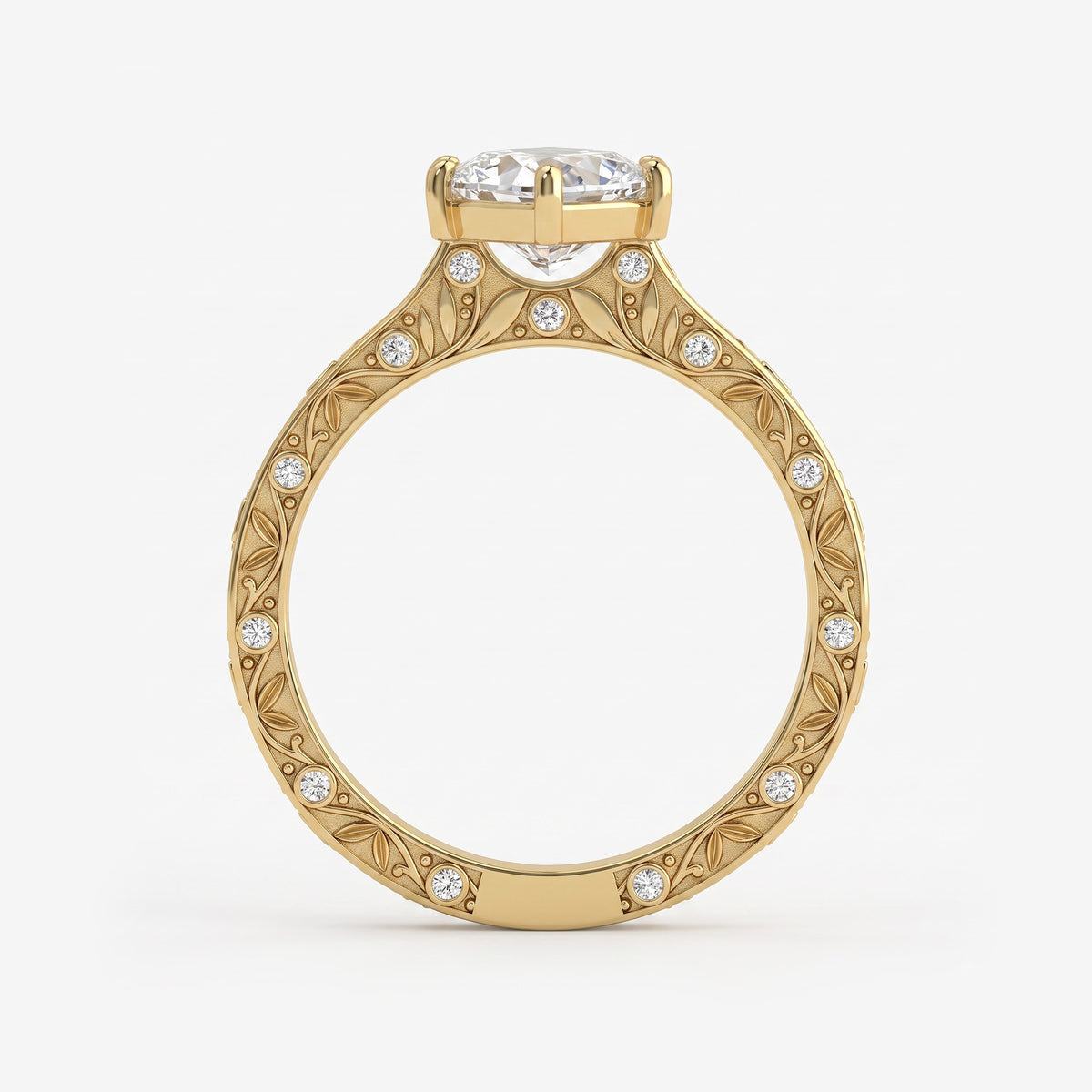 Élan Fleur Dutch Marquise Diamond Botanical Vintage Ring