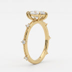The Royal Marquise Diamond Radiance side stone Ring