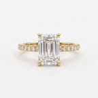 Emerald Cut Lab Grown Diamond Engagement Ring
