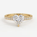 Eternal Heart Diamond Pave Setting Engagement Ring