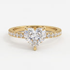 Eternal Heart Diamond Pave Setting Engagement Ring