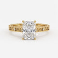 Eternal Radiance Luxe Radiant-Cut Diamond Vintage Ring