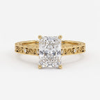 Eternal Radiance Luxe Radiant-Cut Diamond Vintage Ring
