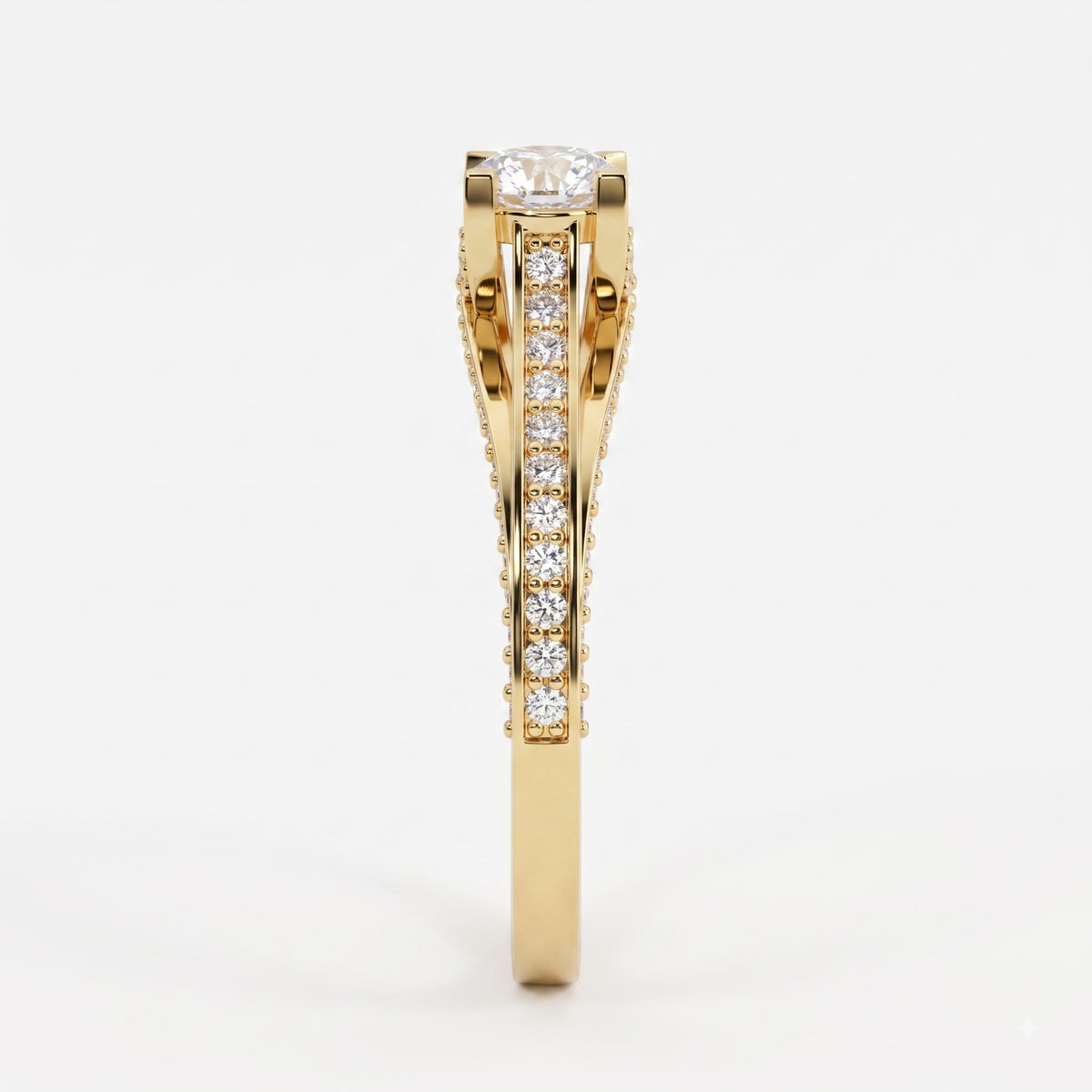 Lumière Grace Round Diamond Hidden halo Ring