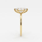 Elongated Marquise Diamond Solitaire Engagement Ring