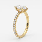 Modern Marquise Cut Lab Grown Diamond Engagement Ring