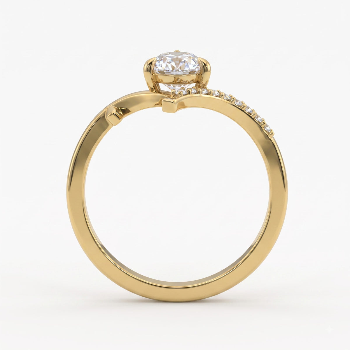Eternal Sparkle Pear Diamond Side Stone Ring