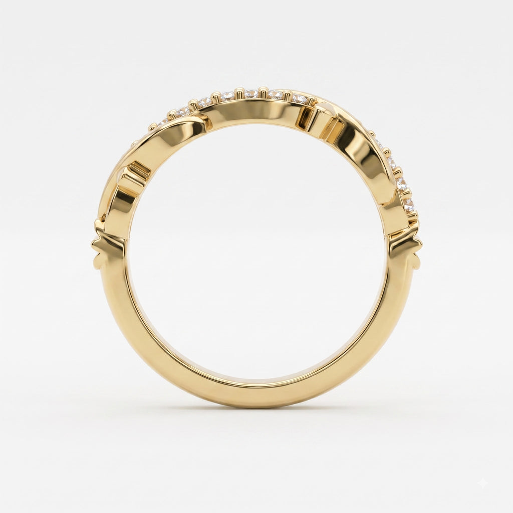 Celestial Eterna Wave Round Diamond Eternity Ring
