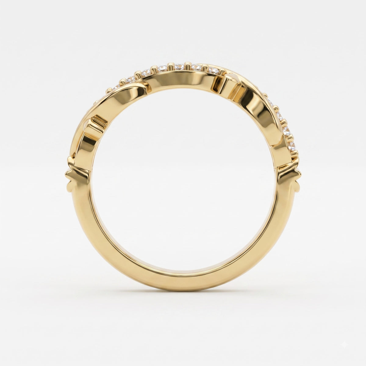 Celestial Eterna Wave Round Diamond Eternity Ring