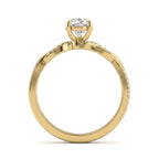Seraphina Pear Diamond Crossover Side Stone Engagement Ring