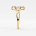 Aurelia Marquise Cut Infinity Design Side Stone Engagement Ring