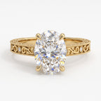 The Imperial Grace Oval-Cut Diamond Vintage Ring