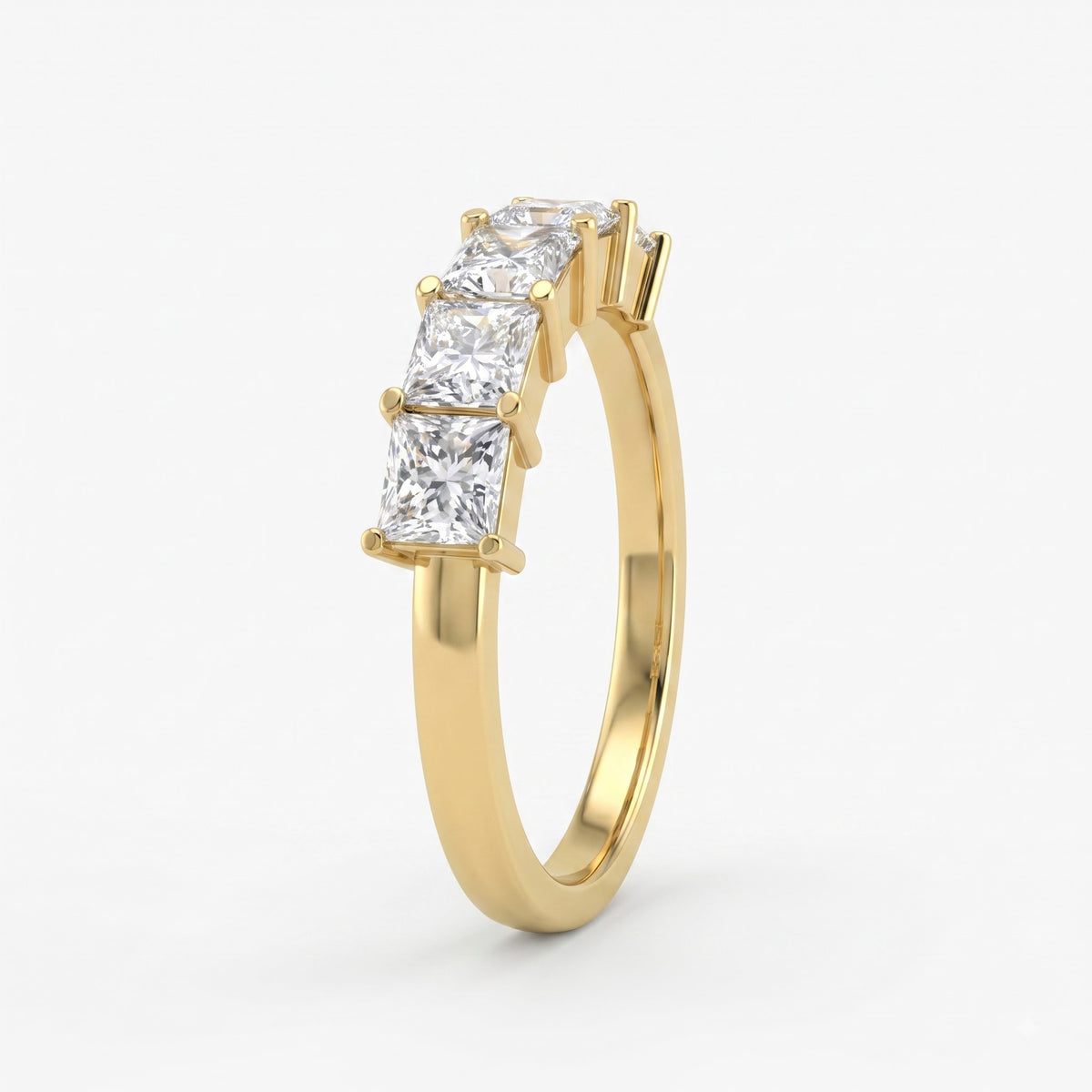 Modern Princess Cut Diamond Eternity Ring