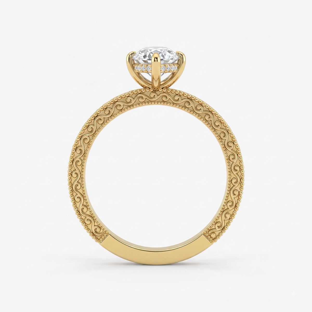 Celestine Marquise Diamond Heirloom Hidden Halo Ring